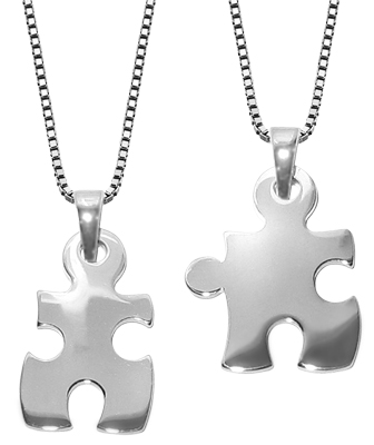 trendor 63775 Puzzle Partner-Anhänger mit 2 Halsketten